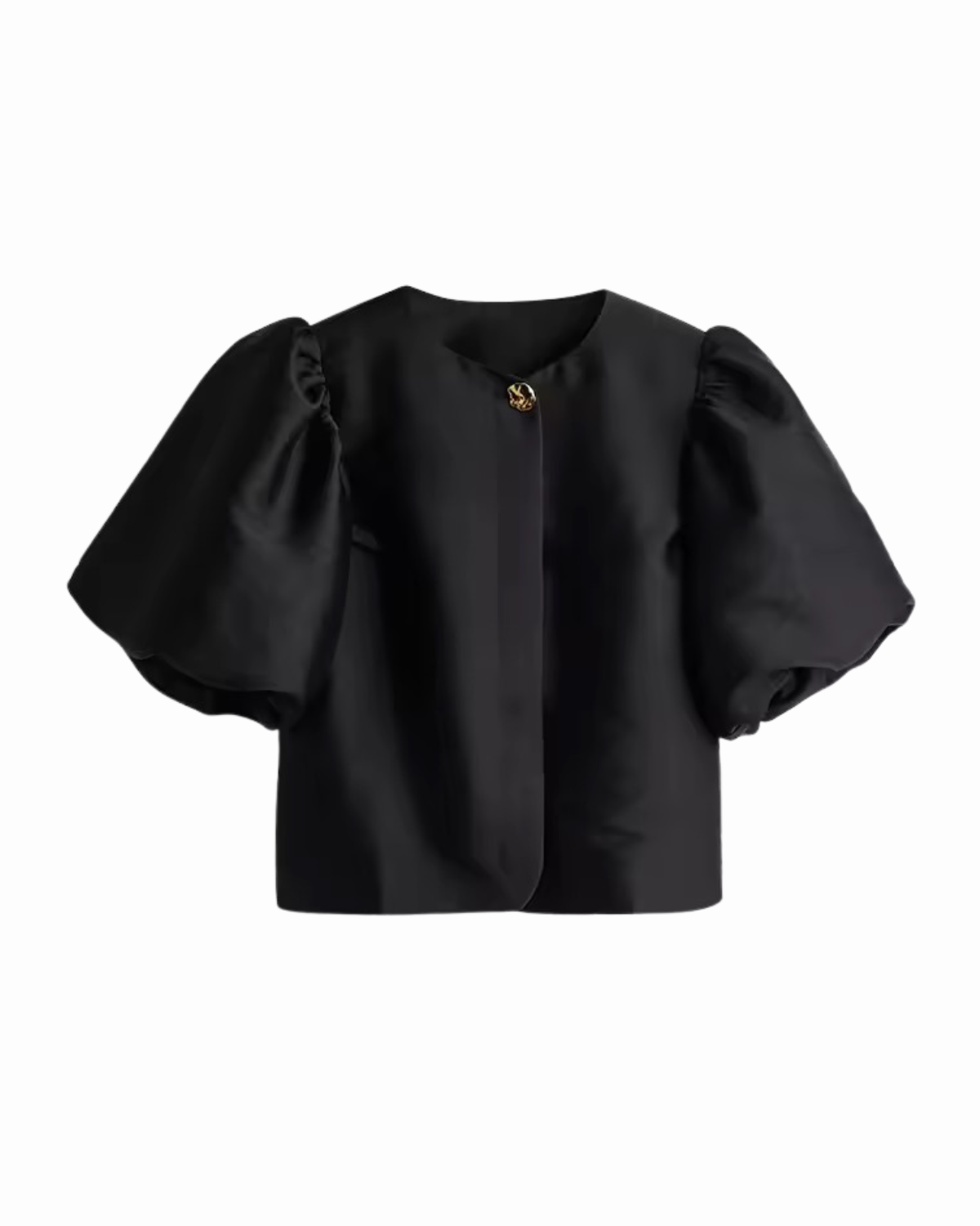 BLACK PUFF SLEEVE TOP