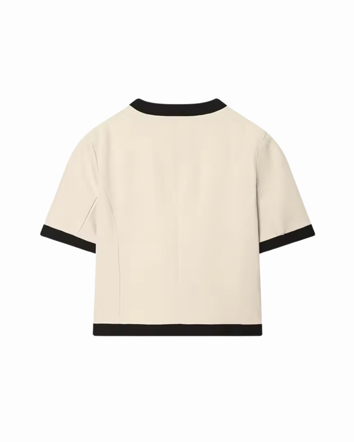 CREAM CONTRAST TRIM CARDIGAN
