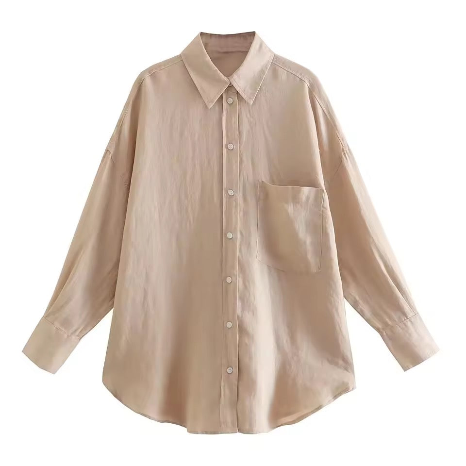 BROWN BUTTON DOWN SHIRT